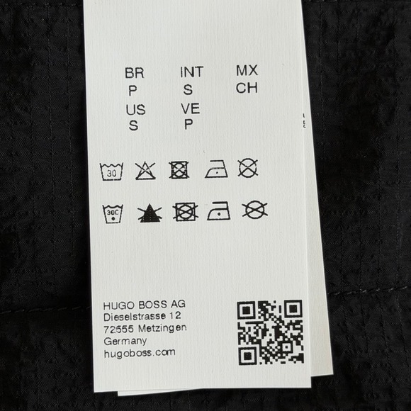 HUGO BOSS | Black Lightweight Nylon Shirt Jacket | Crinkle Texture‎ | Size Small - Picture 7 of 10